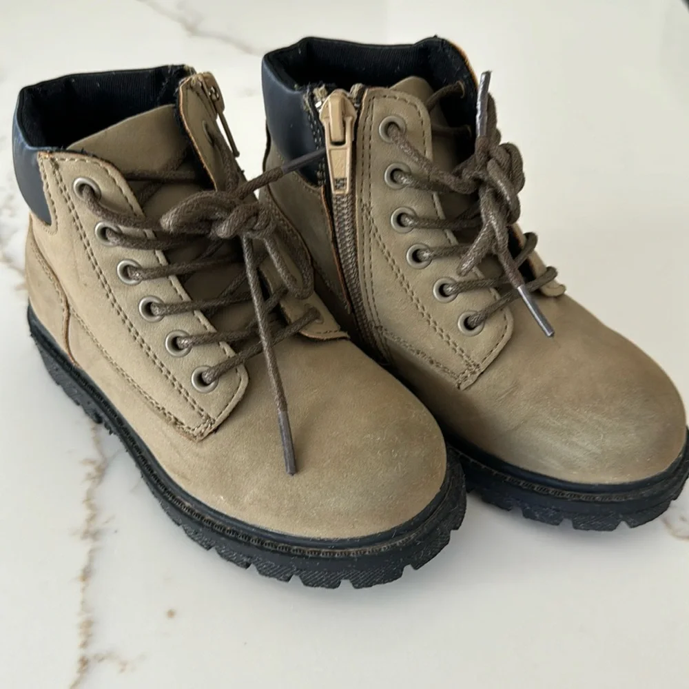 Rylee + Cru work boot olive little boys size 9